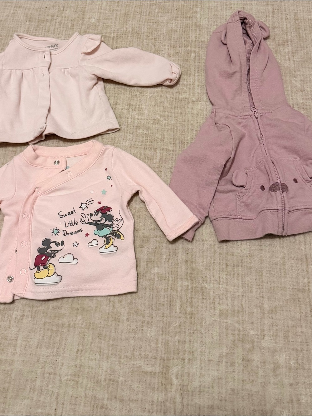 Disney Pink Minnie & Mickey Wrap Top with Pale Pink Hoodie Set